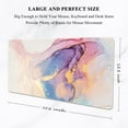 thumbnail image 2 of Desk Pad, XXL Large Mouse Pad, Extended Gaming Mousepad, Cute Desk Mat for Women, Big Office Accessories Mouse Pad for Computer Keyboard and Laptop, 35.5 x 15.7 Inch, Purple Pink Marble, 2 of 6
