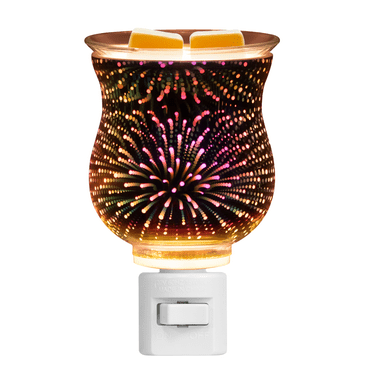 3D Plug-in Glass Electric Wax Melter Warmer Wax Burner Melter Fragrance Warmer for Home Office Bedroom Living Room Gifts & Decor