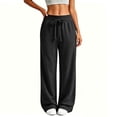 thumbnail image 3 of UKHCCC Wide Leg Sweatpants for Women High Waist with Elastic Drawstring Casual Pants Flowy Lounge Trousers Soft Cotton Cozy Loungewear Joggers S-3XL, 3 of 9