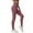 Brick Red, variant on Women High Waist Yoga Pants, Bubble Hip Lifting Fitness Leggings, Stretch Running Workout Pants