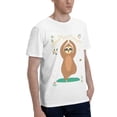 thumbnail image 2 of Bingfone Cute Sloth In Yoga Pose Tree Men'S Loose Fit Short-Sleeve Pocket T-Shirt, 2 of 7