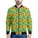 thumbnail image 3 of Chaqueta con cremallera y estampado 3D de girasoles para hombre, sudaderas con capucha y estampado floral de plantas, abrigos de gran tamaño de manga larga para la calle, 3 of 5