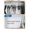 thumbnail image 3 of Cozymood Plastic Space Saving Hangers, 16 Pack Magic Closet Hanger Closet Organizer, Hanger Organizer, Black, 3 of 12