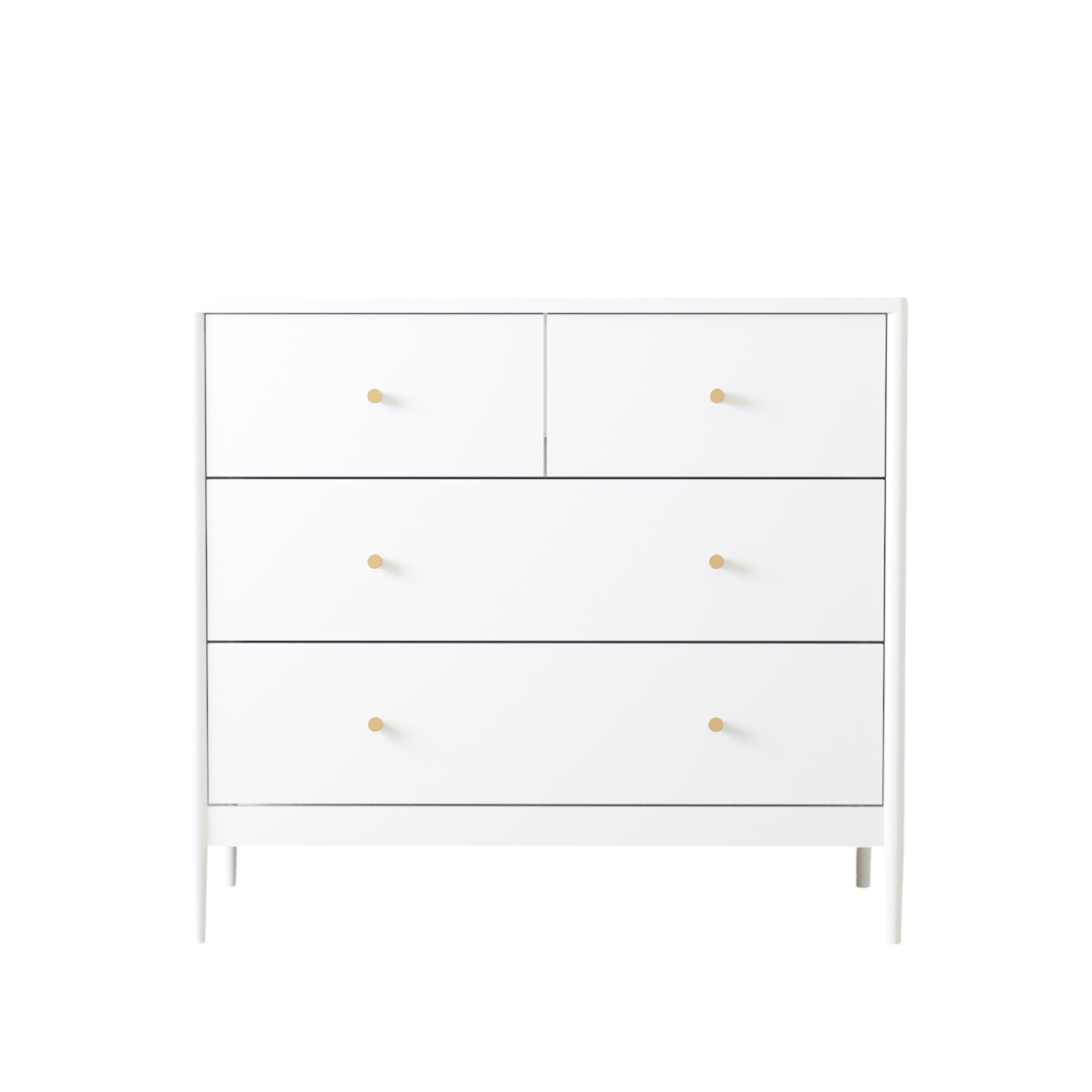 Noble House 35.4" 4-Drawer Kids Dresser, Wooden Nursery Storage Cabinet with Anti-Tip Kit for Bedroom or Closet, White