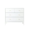 thumbnail image 4 of Noble House 35.4" 4-Drawer Kids Dresser, Wooden Nursery Storage Cabinet with Anti-Tip Kit for Bedroom or Closet, White, 4 of 10