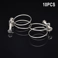 thumbnail image 1 of 10PCS Double Wire Hose Clips - Stainless Steel, Pond Pipe Koi Fish Fitting Pump, 1 of 3