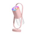 thumbnail image 1 of Mini humidificador de coche con rotación de 360 ​​grados, luz LED colorida, refrescante de aire alimentado por USB, 200 ml para habitación de bebé Rosado Sunnimix humidificador de aire, 1 of 8