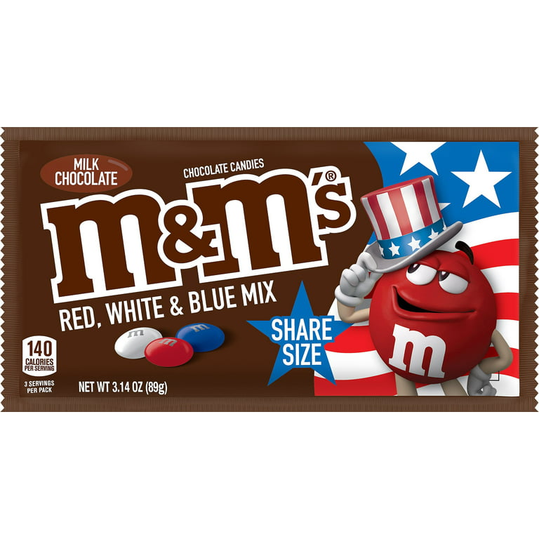 M&M's Sharing Size Red, White & Blue Mix Peanut Butter Chocolate