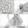 thumbnail image 4 of Bolso de noche para mujer, hermoso bolso de mano con diamantes de imitación brillantes, plateado, 4 of 7