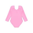 thumbnail image 4 of TSSOE Kids Ballet Dance Leotard Fleece Lined Bodysuit Girls Gymnastics Unitard Undergarment Warm Up Pink 120, 4 of 7