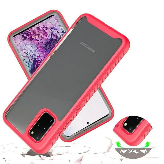 Samsung Galaxy S21 Plus (6.7") Case Transparent Clear Dual Layer Rugged Bumper Frame Hybrid Shockproof Rubber TPU ,Xpm Phone Cover for Galaxy S21  Plus - Pink