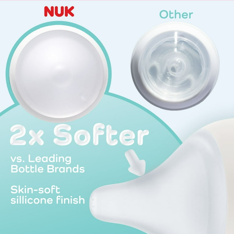 NUK Perfect Match Slow Flow Bottle, 5 oz, 3 Pack, Neutral