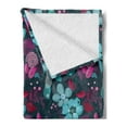 thumbnail image 2 of Flower Soft Flannel Fleece Blanket, Flow of Pale Blue Blossoms and Colorful Leaves Romantic Fantasy Garden Art Pattern, Cozy Plush for Indoor and Outdoor Use, 60" x 80", Multicolor, by Ambesonne, 2 of 5