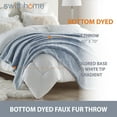 thumbnail image 3 of Swift Home Extra-Fluffy & Plush Solid Color Oversized Faux Fur Throw Blanket, 60”x70”, Soft Luxurious, Cozy & Lightweight for Home & Travel, All Seasons (Blue Frost), 3 of 9