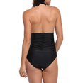 thumbnail image 5 of Women Halter Tie Knot Push Up One Piece Bathing Suit Ruched Tummy Control Swimsuits Backless Monokini Swimwear Plus Size for Women, 5 of 6