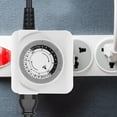 thumbnail image 1 of SUTENGDA 2Pcs 3 Prong Timer Outlet Plug US Indoor Mechanical Outlet Timer with 2 Outlets 24 Hour Plug in Mechanical Light Timer Energy Saving Plug in Electrical Timer for Stage Light, 1 of 9