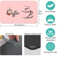 thumbnail image 5 of Coffee Bar Mat Accessories for Countertop Absorbent Hide Stain Rubber Backed Dish Drying Mats for Kitchen Counter Draining Pad Decor (19.5x12in)Pink, 5 of 6