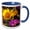 Blue/White, variant on 3drose, Anza Borrego Desert State Park, Ca. Bigelows Monkey Flower Blossoms, 11oz Magic Transforming Mug