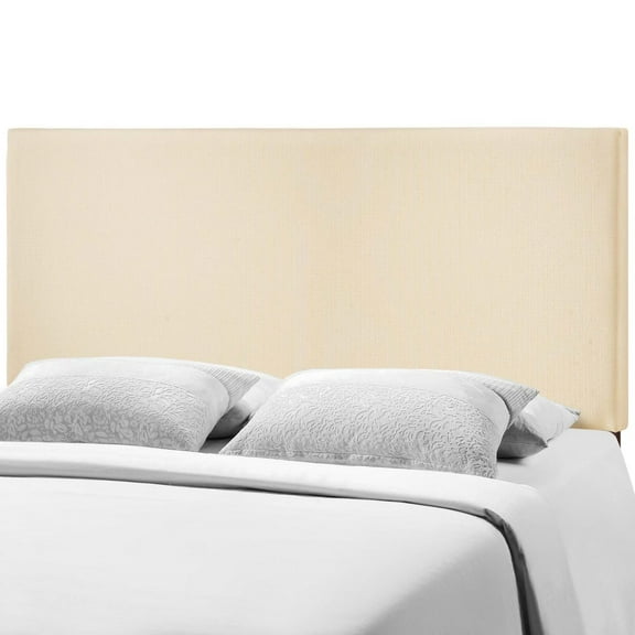 Headboard, Queen Size, Ivory White, Fabric, Bedroom, Modern Contemporary HB34996