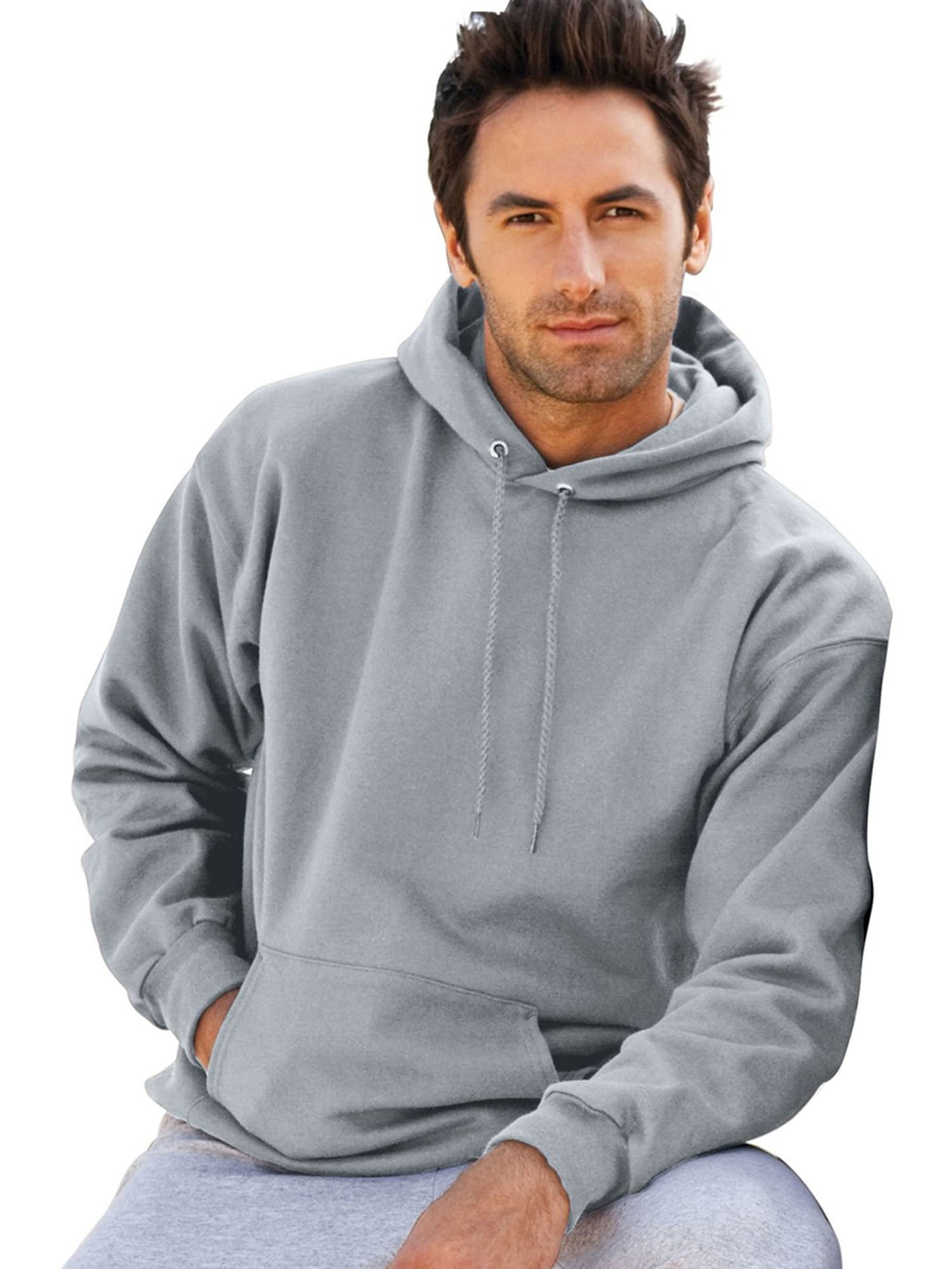 Hanes High-Stitch Ultimate Cotton Pullover Hoodie, Light Steel, 2X ...