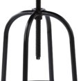 thumbnail image 3 of Saltoro Sherpi Height Adjustable Backless Barstool with Round Wooden Seat, Black and Brown, 3 of 5