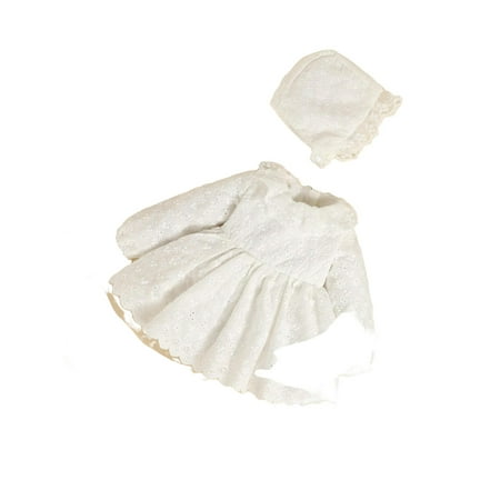 

Cute Plain Round Neck A Line Long Sleeve White Baby Dresses (Baby s)