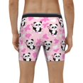 thumbnail image 2 of Men's Boxer Briefs, Funny Panda Draws A Heart Soft and Breathable Mens Underwear Boxer Briefs With Widen Waist, 2 of 5