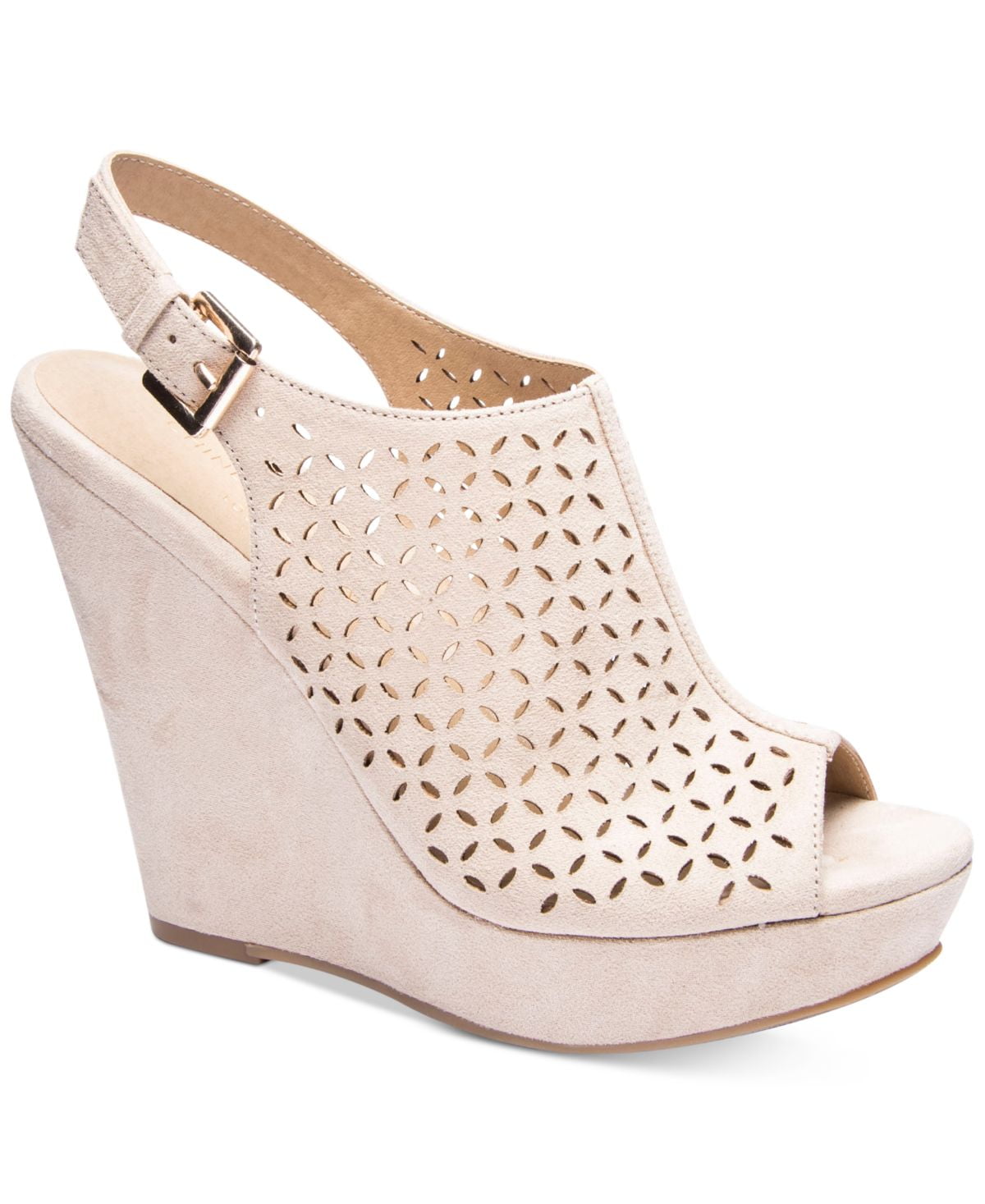 Chinese laundry shop peep toe wedges