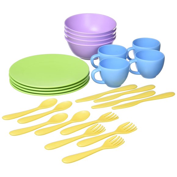 Juego de platos Green Toys, 4 tazas, fabricado en EE. UU.