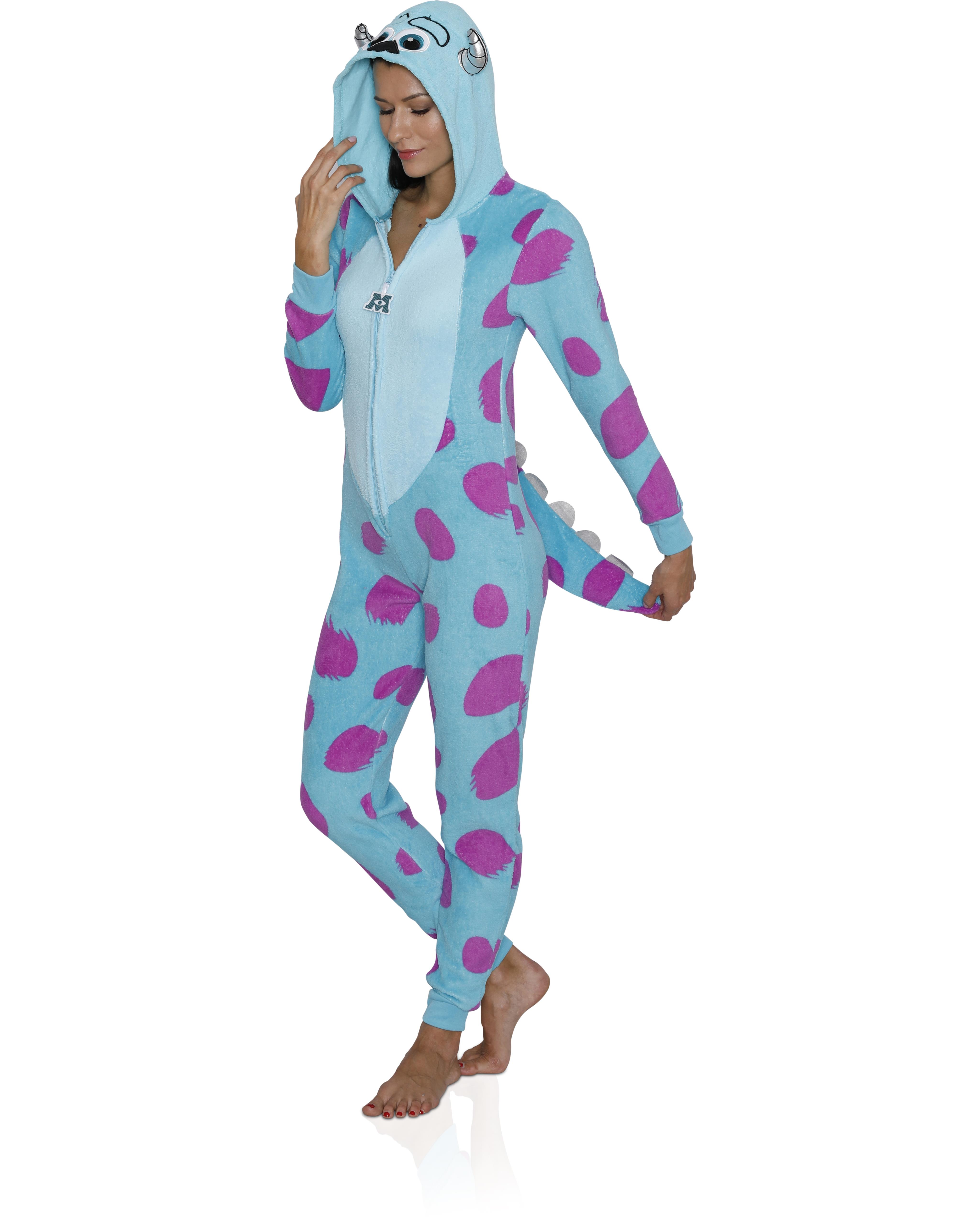 Women's Union Suit Disney Costume Onesie Plush Adult Pajama, Sulley_H, Size: Large - image 3 of 3
