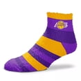 thumbnail image 1 of Los Angeles Lakers Women's Rainbow II Soft Fuzzy Socks, 1 of 1