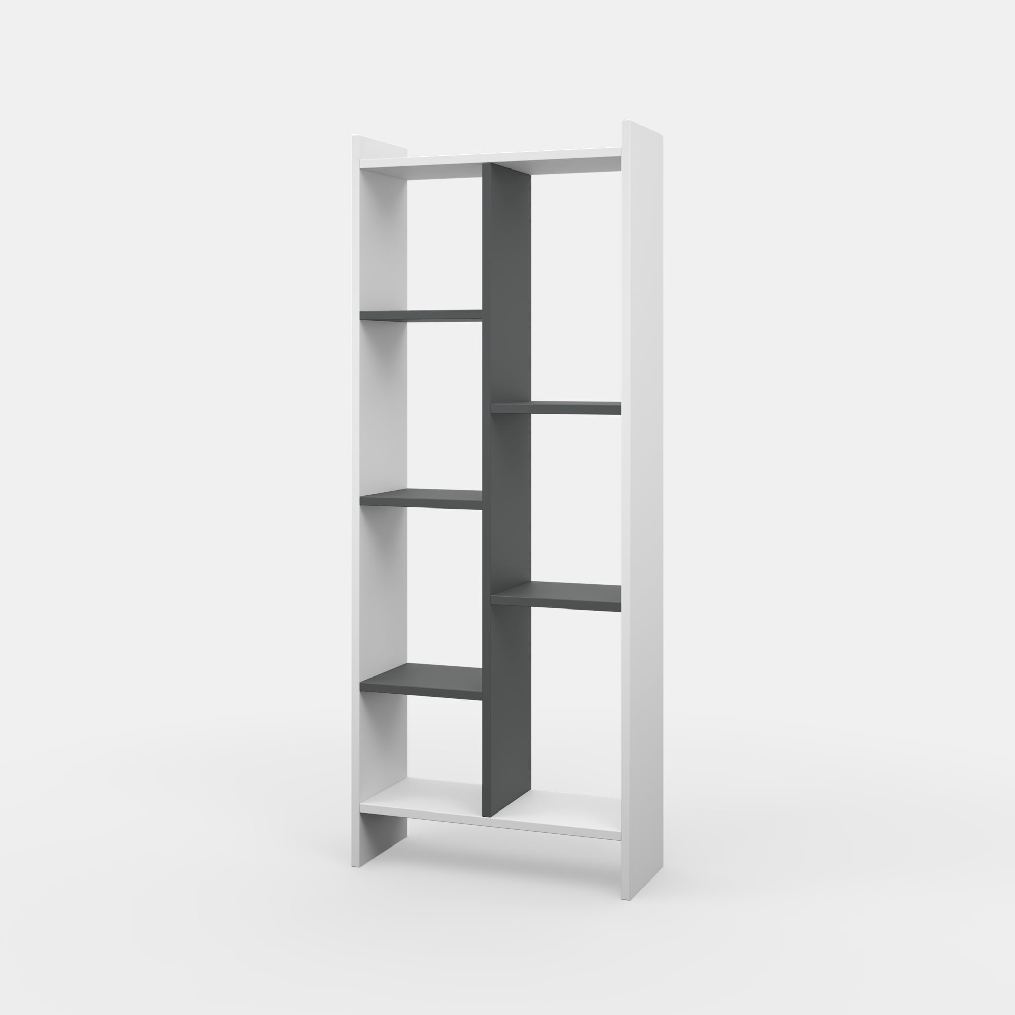 Ada Home Decor Eden 4 Tier Open Shelf Modern Bookcase, Anthracite/White