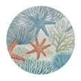 thumbnail image 2 of Nawypu Nautical Coastal Tablecloth Round Summer Beach Starfish Coral Seashell Print Decorative Table Cloth Table Cover with Waterproof Resistant Fabric for Home Kitchen Dining Patio, 2 of 7