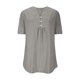 thumbnail image 4 of Tops de Manga Corta para las Mujeres Loose Fit V Cuello Botón Blusa Casual Ligero Verano, 4 of 9