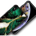 thumbnail image 5 of Compatible with iPhone XR Case，Design Pattern Back Bumper Anti Scratch Reinforced Corners Soft TPU Caver, Cases for Men Women-Luxury Green Gold Marble, 5 of 6