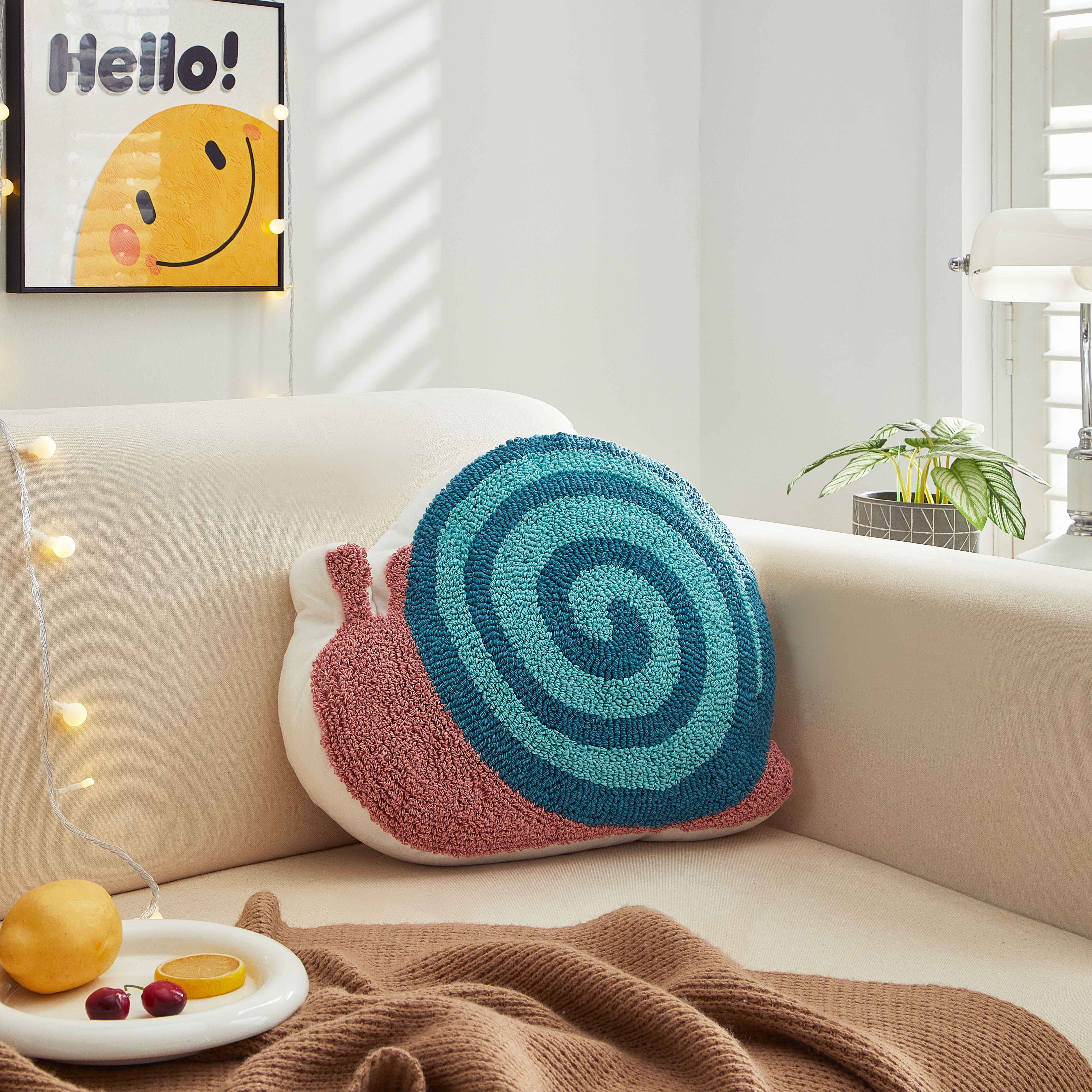 Mainstays Snail Shaped Decorative Throw Pillow for Teens and Adults, 16 in x 12.5 in