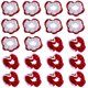 thumbnail image 1 of 20pcs Navidad Hair Scrunchies Cuerdas de pelo elásticas Soportes de cola de caballo de franela, 1 of 5