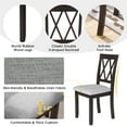 thumbnail image 3 of EUROCO 3-Piece Dining Table Set for 2,Rectangular Solid Wood Dining Table with Drop Leaf,2 Dining Upholstered Chairs and MDF Board,Perfect for Small Space, Easy Assembly,Espresso, 3 of 7