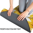 thumbnail image 3 of White Big Sunflower Pattern Hot Yoga Mat Towel Non Slip for Hot Yoga - Quick-Drying Yoga Mat Cover with 4 Corner Pockets with Travel Bag - Hot Yoga Towel Non Slip Grip Moisture Wicking Sweat 70"x26", 3 of 6