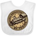 thumbnail image 3 of Inktastic Railroader Easily Distracted by Trains Boys or Girls Baby Bib, 3 of 4