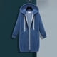 thumbnail image 5 of Sudadera con capucha larga informal de otoño 2023 para mujer, abrigo con cremallera, chaqueta con capucha, bolsillos de invierno, prendas de vestir exteriores de gran tamaño, 5 of 5