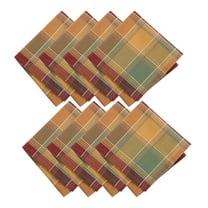 Autumn Acres Plaid Napkins, Set of 8