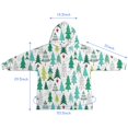 thumbnail image 7 of Green Christmas Tree Pattern Blanket Hoodies for Kids 6-13YR Oversize Wearable Blanket Hoodies for Boys Girls Teens, 7 of 7