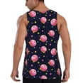 thumbnail image 3 of Gaeub Cartoon Donut Planets Men's Athletic Tank Top, Workout Sleeveless Shirts, Running Tank Tops for Gym, Running, Training - 4X-Large, 3 of 9