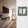 thumbnail image 5 of Yayeee Rocker Switch Wall Plate 3-Gang 6.5"x4.6" Home Decorative Outlet Cover, Green Vibrant Forest Pattern, 5 of 6