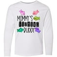 thumbnail image 3 of Inktastic Mommy's Fishing Buddy with Colorful Fish Long Sleeve Youth T-Shirt, 3 of 5
