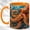Orange, variant on Orange Octopus Coffee Mug, Sea Animal Mug, Ceramic 11 oz