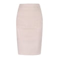 thumbnail image 5 of Ediodpoh Women's Skirts Womens Short Suede Skirt Elastic Waist Skirt Solid Color Side Slit High Waist Pencil Skirt Beige M, 5 of 5