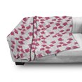 thumbnail image 3 of Valentine's Day Soft Flannel Fleece Blanket, Romantic Style Watercolor Design Heart Shaped Lollipops with Bows, Cozy Plush for Indoor and Outdoor Use, 50" x 70", White and Multicolor, by Ambesonne, 3 of 6