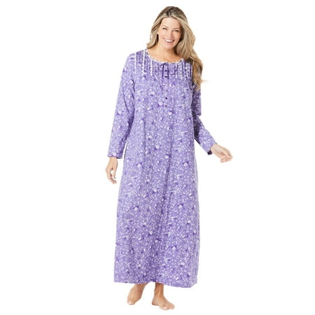 

Dreams & Co. Women s Plus Size Floral Knit Gown Nightgown
